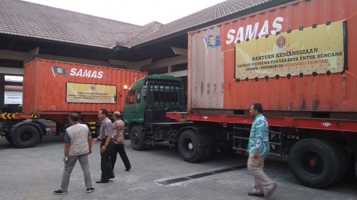 Pemerintah DIY Kirim Bantuan Barang dan Uang ke Sulteng