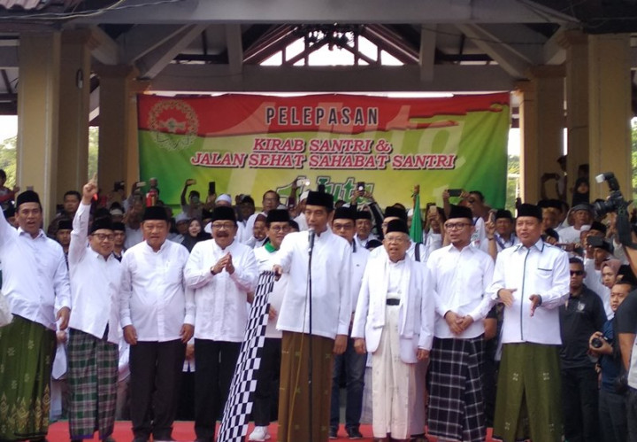 Presiden Berangkatkan Kirab Santri di Pendopo Sidoarjo