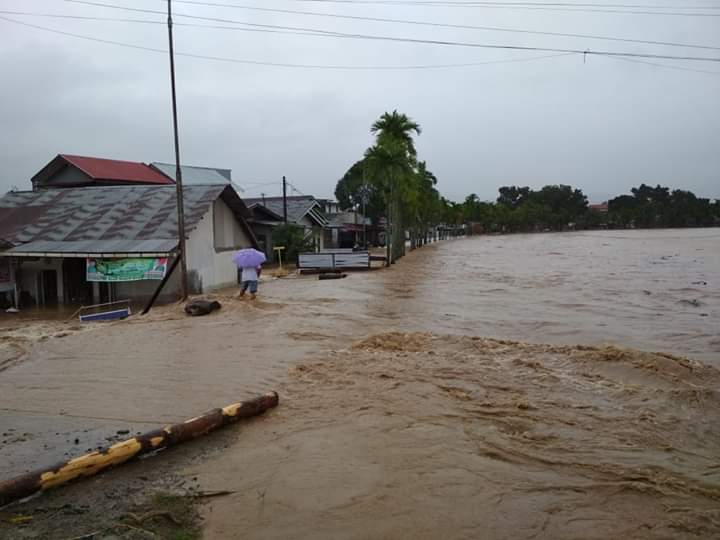 Kawasan Kota Padang, Sumatera Barat, yang terdampak banjir pada Jumat, 2 November 2018. Istimewa/BNPB