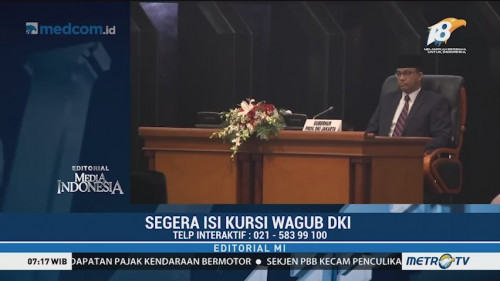 Segera Isi Kursi Wagub DKI