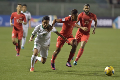 Pertandingan Indonesia vs Singapura di Piala AFF 2016. (Foto: