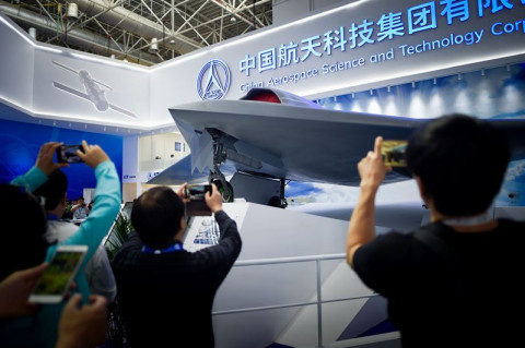 Drone CH-7 milik Tiongkok yang menarik perhatian. (Foto: AFP).