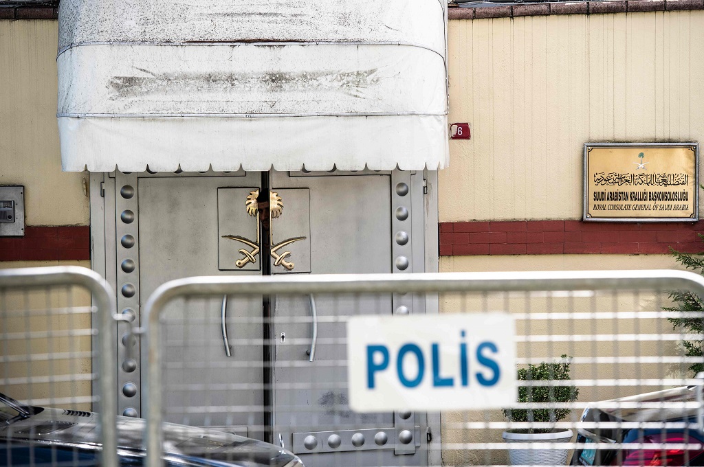 Konsulat Arab Saudi di Istanbul, Turki. (Foto: AFP)