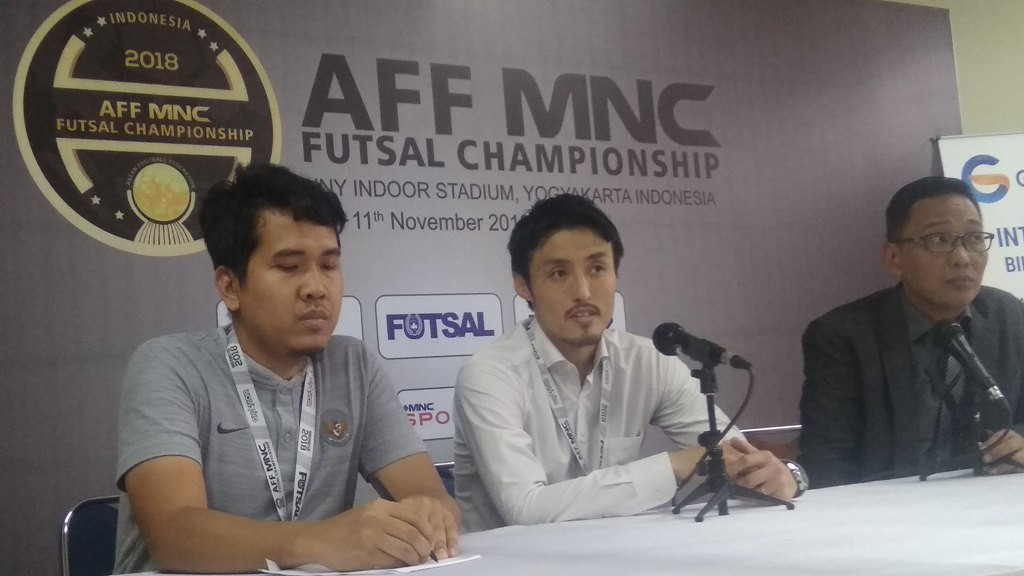 Pelatih timnas futsal Indonesia Kensuke Takahashi (Foto:: Ahmad Mustaqim/Medcom.id)
