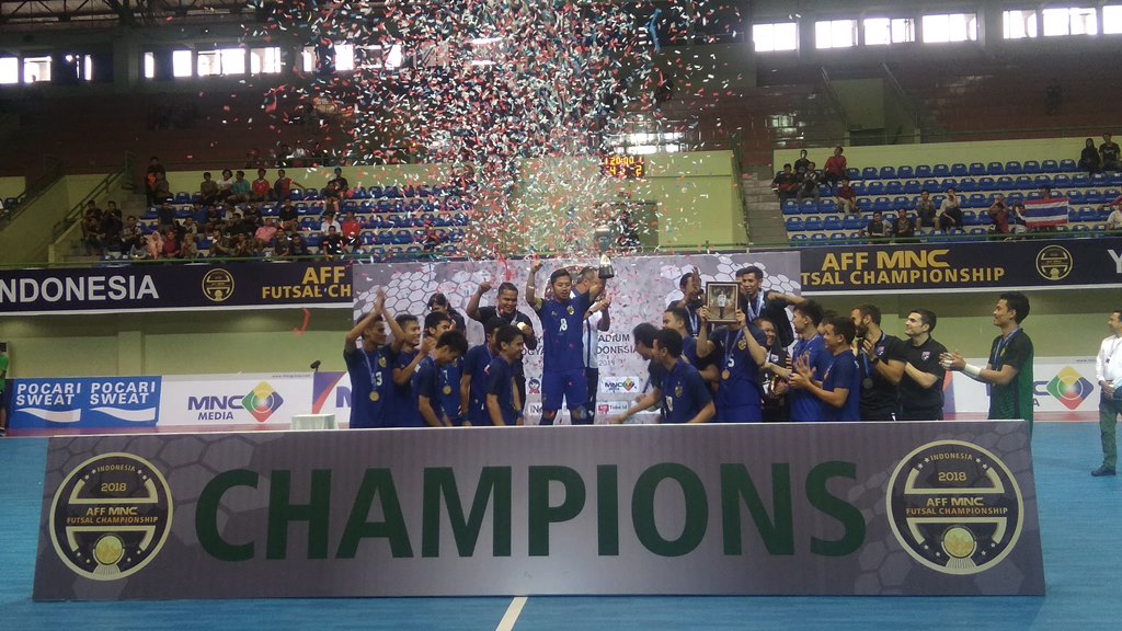 Timnas futsal Thailand juara AFF Futsal 2018 (medcom.id/Ahmad Mustaqim)