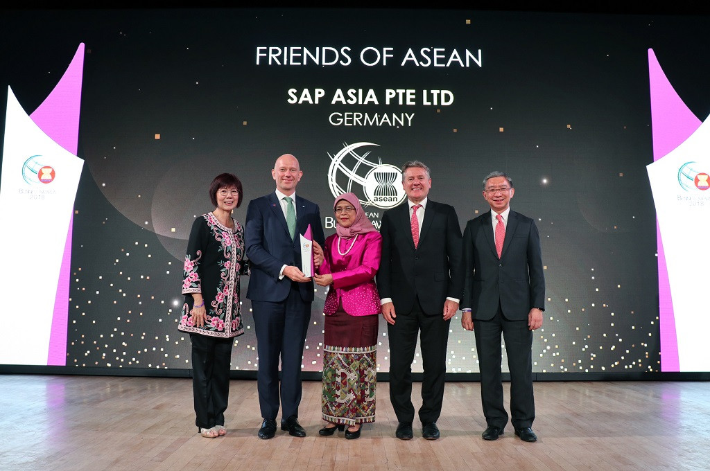 SAP mengumumkan perolehan penghargaan Friend of ASEAN di ajang ASEAN Business Awards 2018.