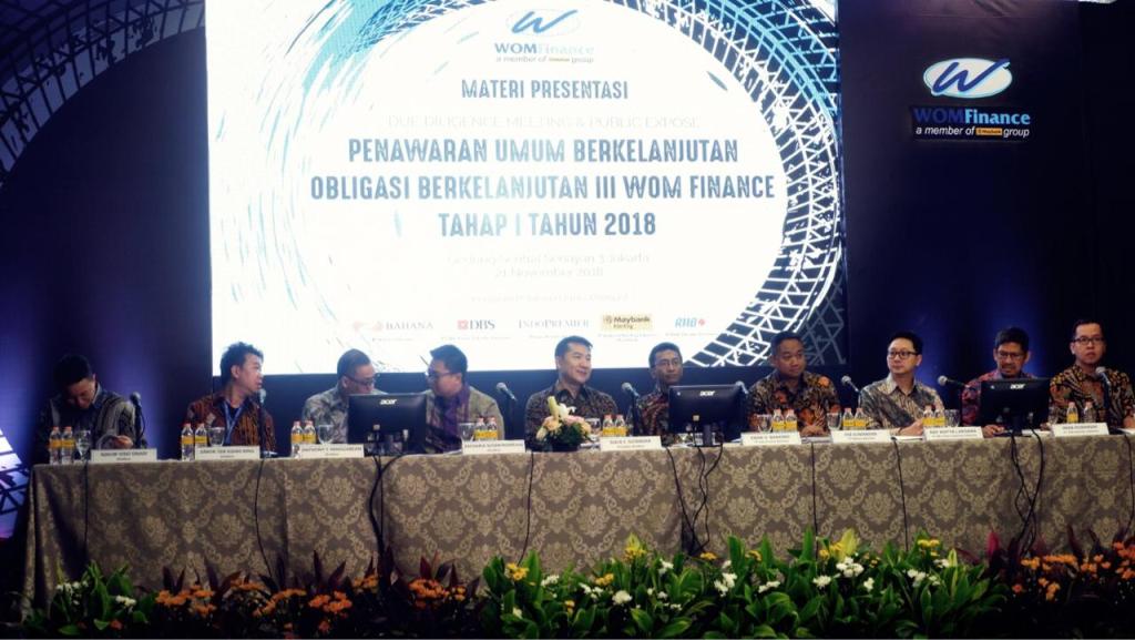 Suasana saat WOM Finance melakukan Penawaran Umum Berkelanjutan Obligasi Berkelanjutan III Tahap I Tahun 2018 (Foto: WOM Finance)