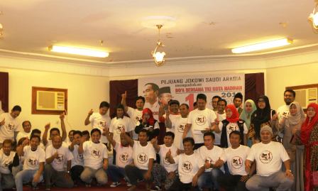 TKI Madinah Deklarasi Dukung Jokowi-Ma'ruf