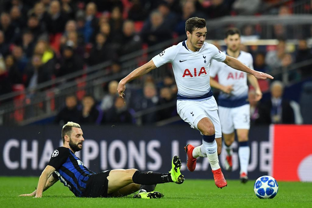 Suasana Spurs vs Inter Milan. (Foto: AFP/Ben Stansall)