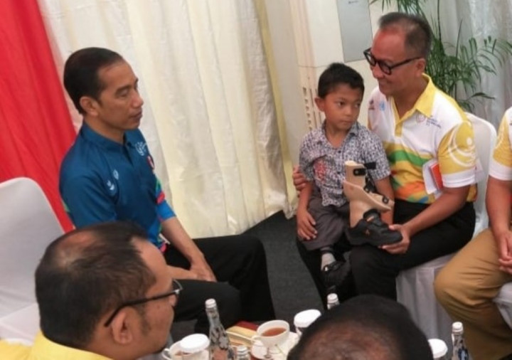Jokowi Wujudkan Mimpi Bocah Difabel Sukabumi