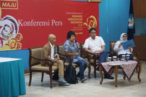 Jumpa Pers Kongres Kebudayaan Indonesia, di Gedung Kemendikbud, Senayan, Jakarta,, Kemendikbud/BKLM.