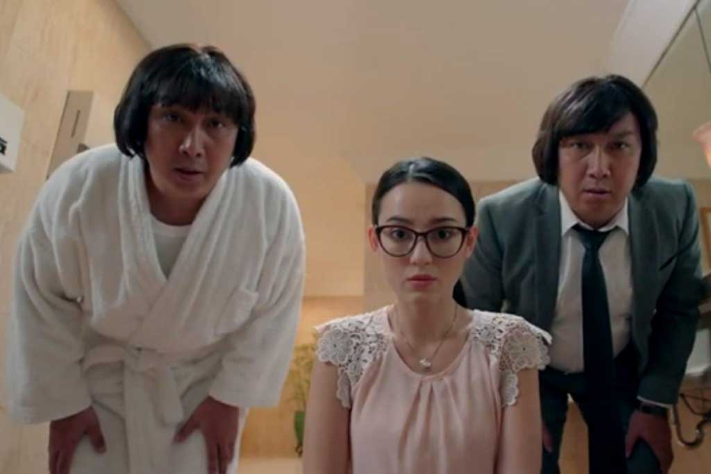 Augie berperan jadi dua tokoh sekaligus dalam film Lagi Lagi Ateng (Foto: 13 Entertainment)