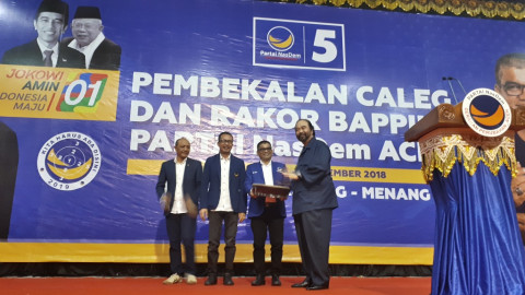 Ketua Umum Surya Paloh resmi membuka pembekalan caleg NasDem