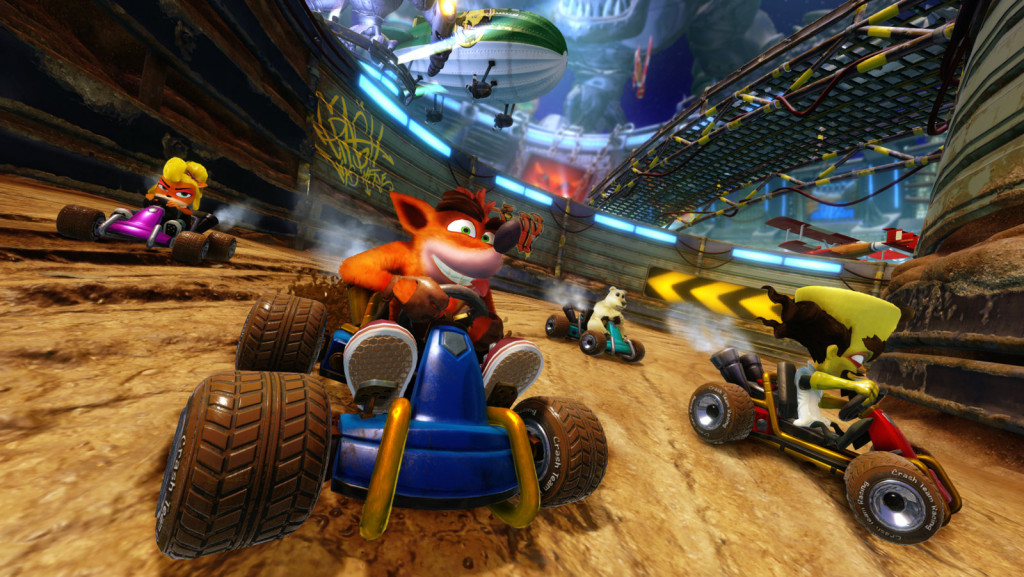Tampilan grafis  Crash Team Racing Nitro-Fueled.