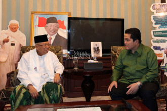 Erick Thohir Silaturahmi ke Kediaman Ma'ruf Amin