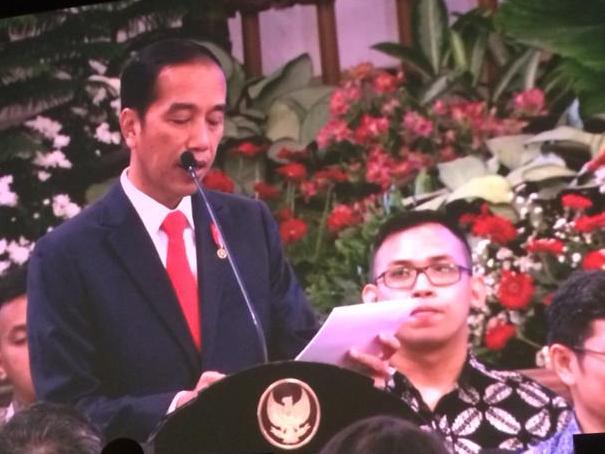 Presiden Joko Widodo di Konvensi Nasional Humas 4.0. Foto: Medcom.id/Dian Ihsan Siregar.