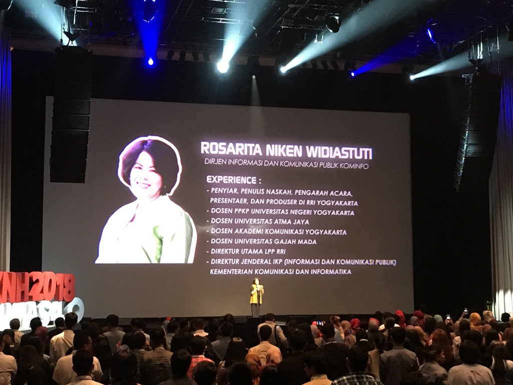 Dirjen Informasi dan Komunikasi Publik, Kementerian Komunikasi dan Informatika, Rosarita Niken Widiastuti. Foto: Medcom.id/Dian Ihsan