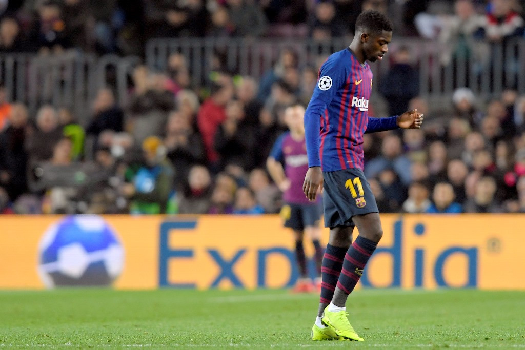 Penyerang Barcelona, Ousmane Dembele (AFP/Lluis Gene)