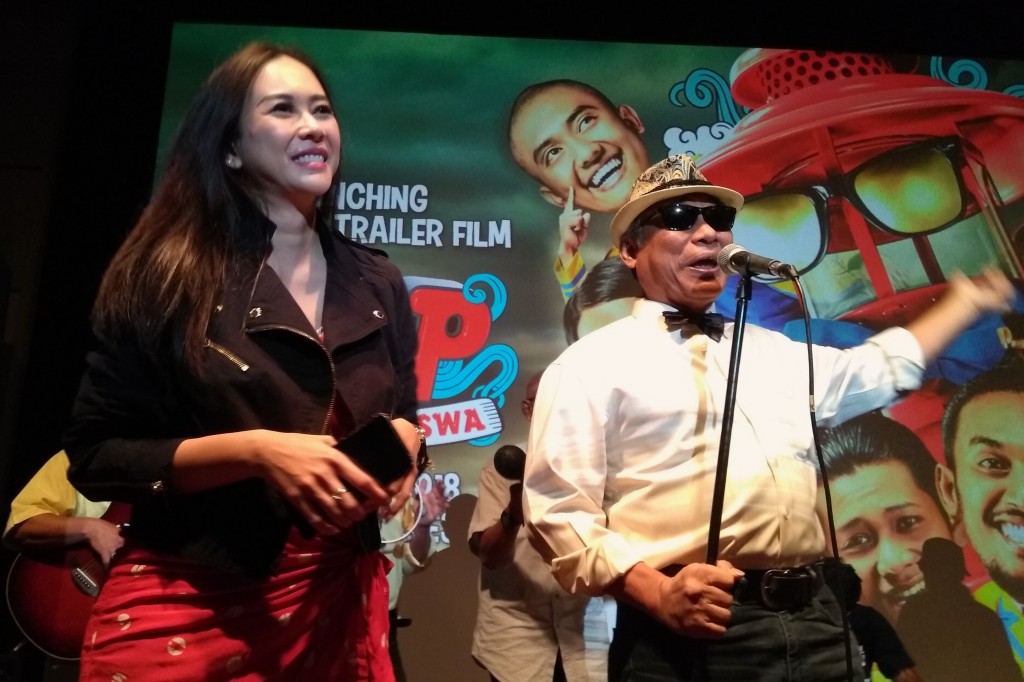 Aura Kasih dalam jumpa pers film PSP: Gaya Mahasiswa (Foto: Medcom.id/Purba Wirastama)