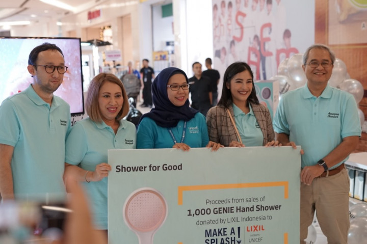 LIXIL Donasikan Hasil Penjualan Seribu Unit GENIE Hand Shower via UNICEF