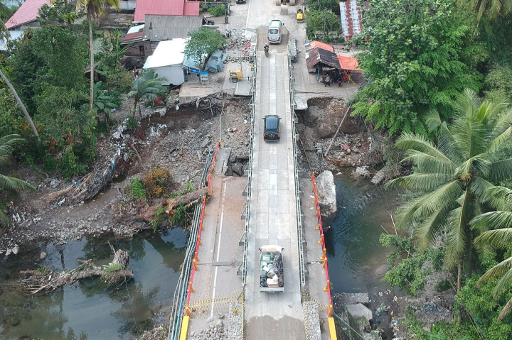 Jembatan Darurat Padang-Bukittinggi Sudah Bisa Dilewati