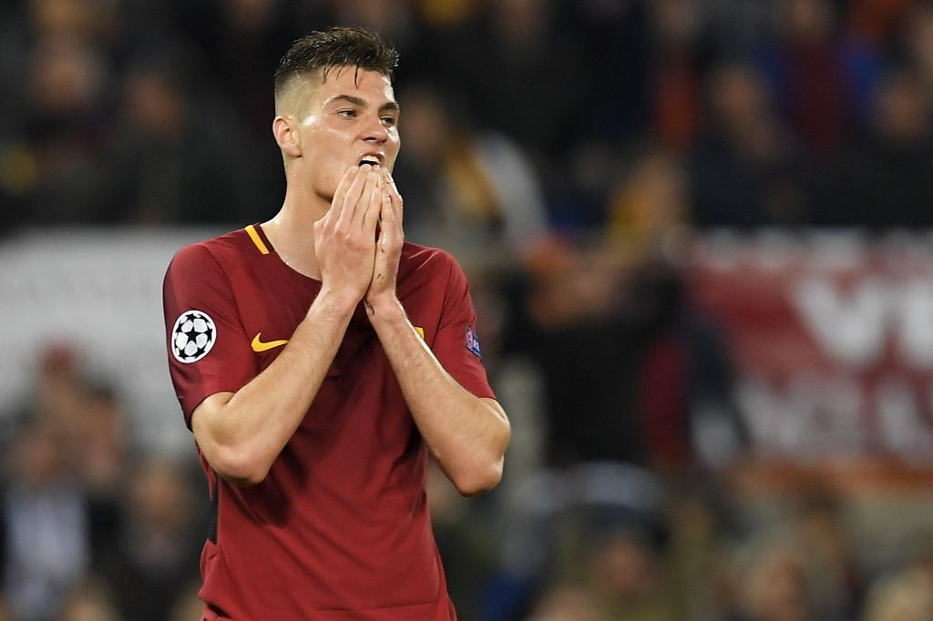 Penyerang AS Roma, Patrik Schick, menjadi satu dari dua pemain yang akan dijual di bursa transfer musim dingin (AFP/Lluis Gene)