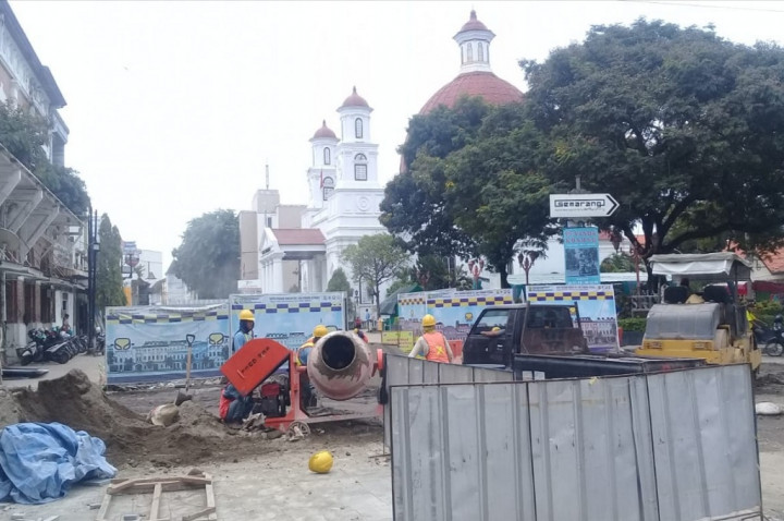 Penghuni Kota Lama Semarang Keluhkan Revitalisasi tak Selesai