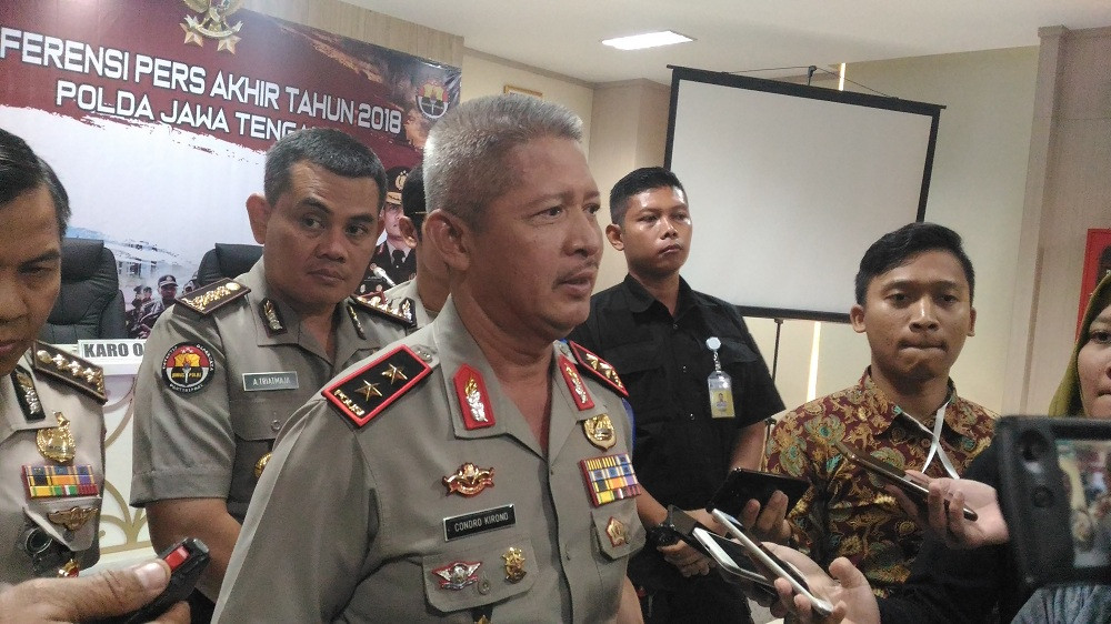 Kapolda Jateng, Irjen Condro Kirono di Semarang, Jawa Tengah, Senin, 31 Desember 2018. Medcom.id/ Mustholih.