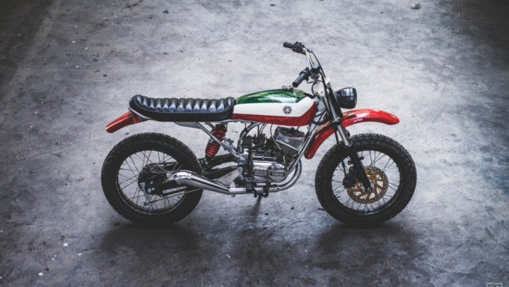 Gaya Klimis Scrambler Yamaha RX 100
