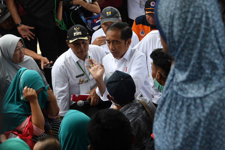 Jokowi Tinjau Penanganan Tsunami Selat Sunda di Lampung