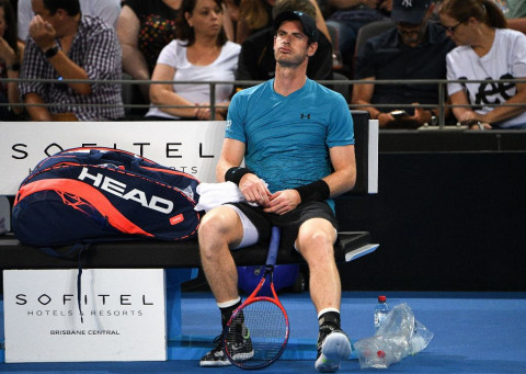 Ekspresi kekecewaan Andy Murray di ajang Brisbane International