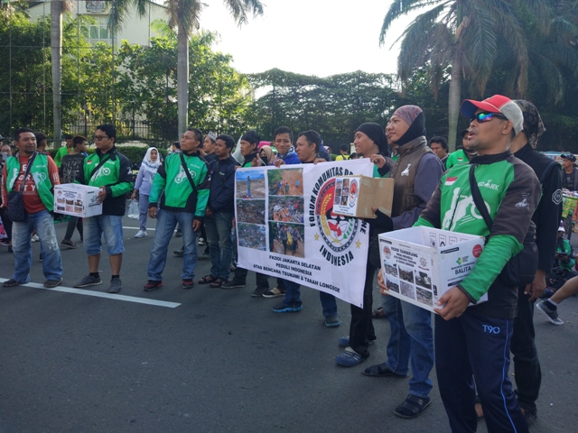 Driver Ojek Daring Galang Dana untuk Korban Bencana
