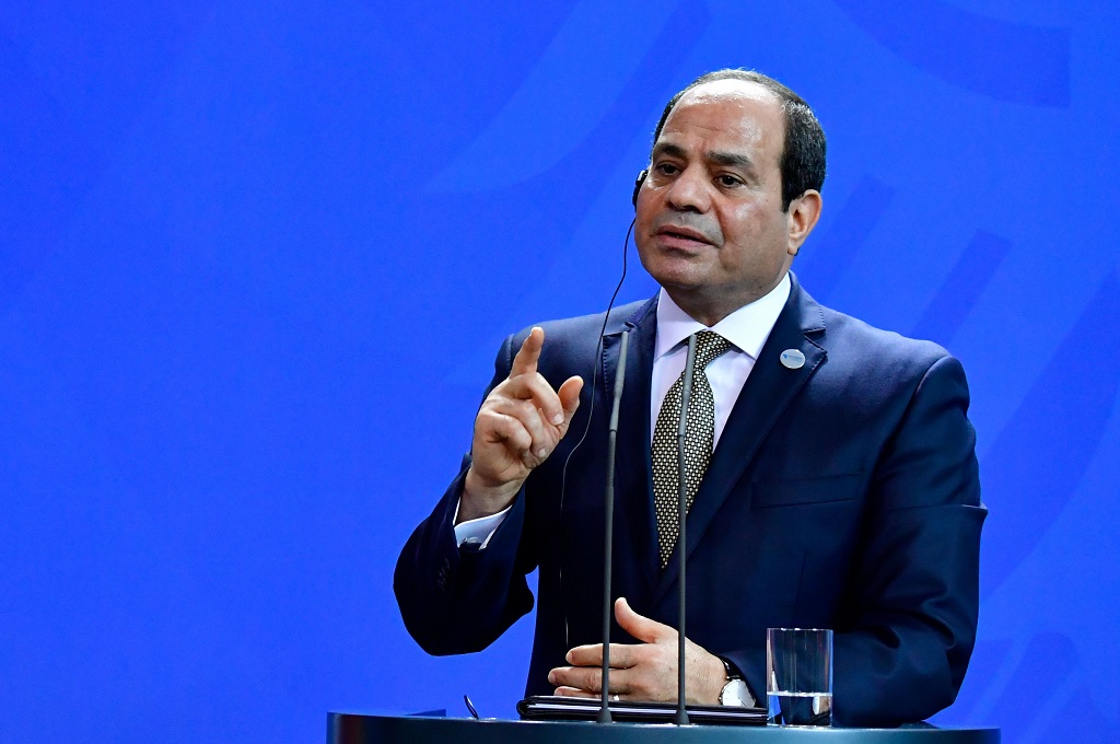 Presiden Mesir Abdel Fattah al-Sisi dalam kunjungan ke Berlin, Jerman, 30 Oktober 2018. (Foto: AFP/TOBIAS SCHWARZ)