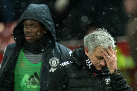 Mantan pelatih Manchester United, Jose Mourinho dan Paul Pogba