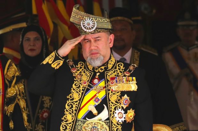 Sultan Muhammad V mundur dari jabatannya sebagai Yang di-Pertuan Agong Malaysia. (Foto: The Star).