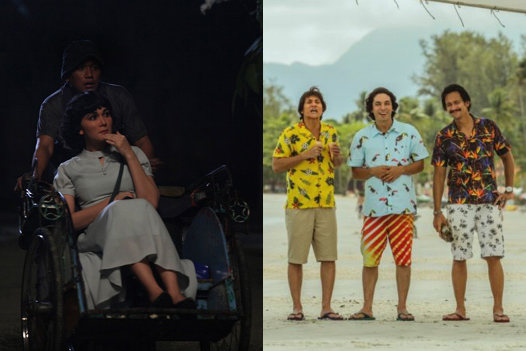 Suzzanna Bernapas dalam Kubur (kiri) dan Warkop DKI Reborn Jangkrik Boss (kanan) (Foto: Soraya Intercine Films, Falcon Pictures)