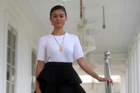 Agnez Mo di Istana Negara (Foto: Antara Foto/Akbar Nugroho Gumay)