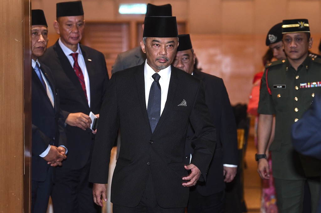 Tengku Abdullah Shah usai menghadiri pertemuan di Kuala Lumpur, Malaysia, 11 Januari 2019. (Foto: AFP/STR)