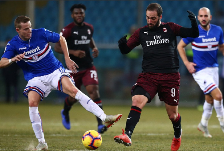 Milan Susah Payah Singkirkan Sampdoria demi Perempat Final