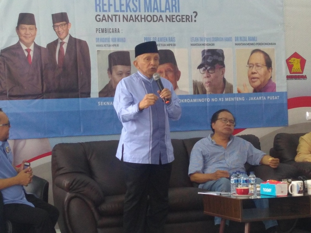 Amien Rais Siap Lindas KPU Jika Curang