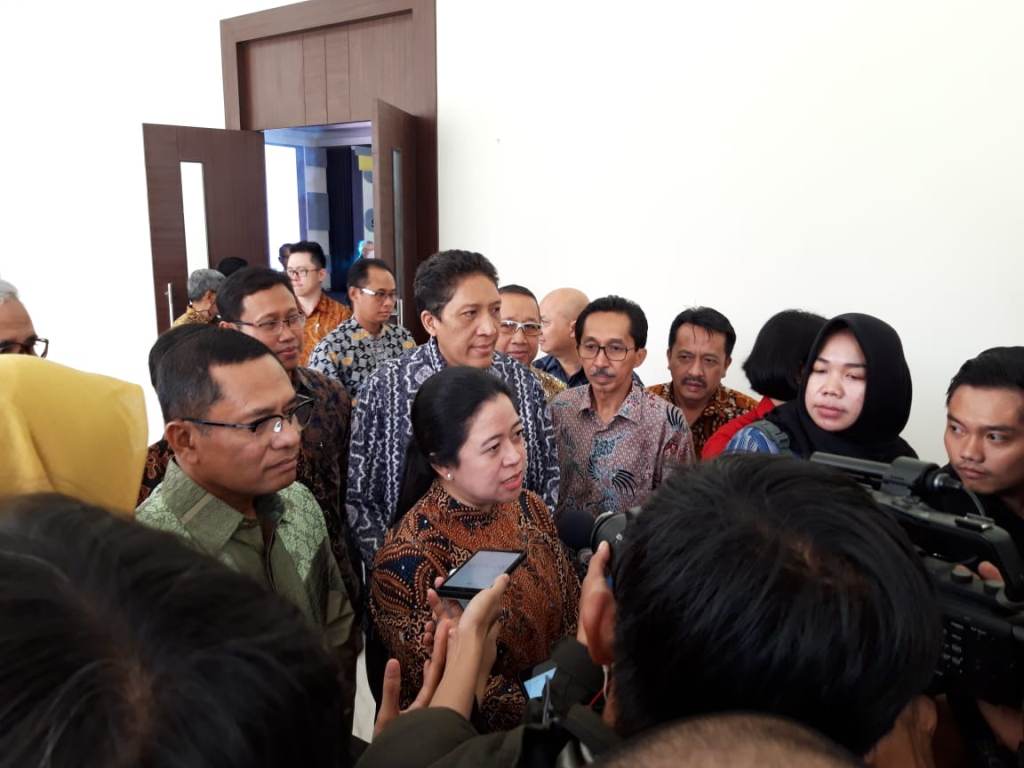 Menko PMK), Puan Maharani  saat menghadiri Dies Natalis FMIPA UI ke-58, Medcom.id/Intan Yunelia.