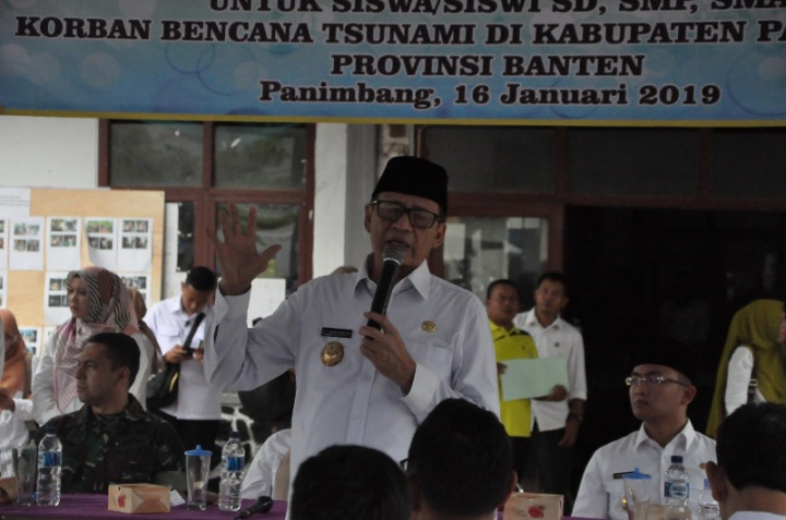 Pemprov Banten Janji Bangun 1.033 Rumah Korban Terdampak Tsunami