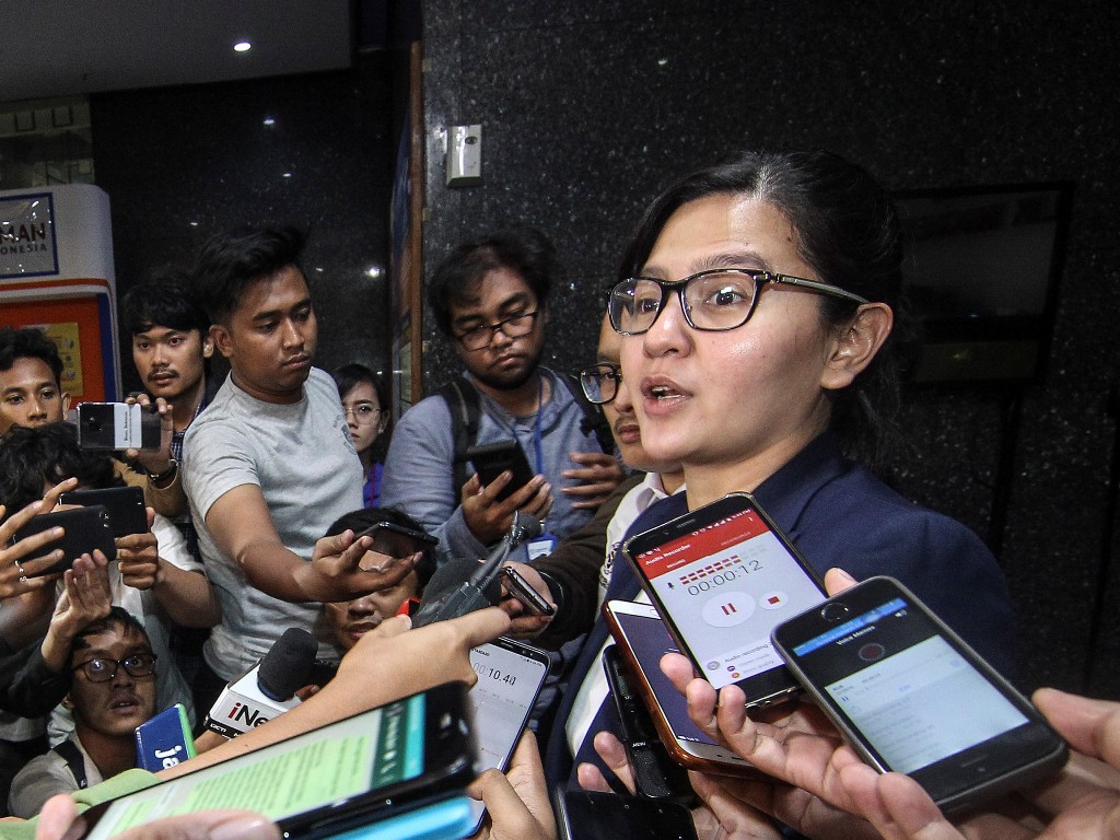 Sekjen PSSI, Ratu Tisha Destria (kanan). Foto: Antara/Fhemas Reviyanto.