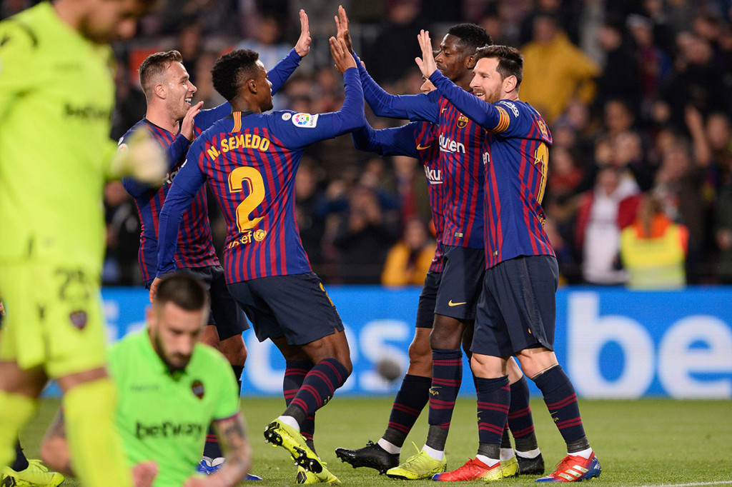 Barca Menang 3-0 Atas Levante