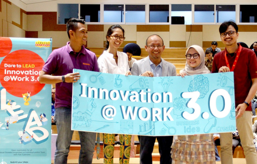 Pembukaan kompetisi Innovation@Work 3.0. (Indosat Ooredoo)
