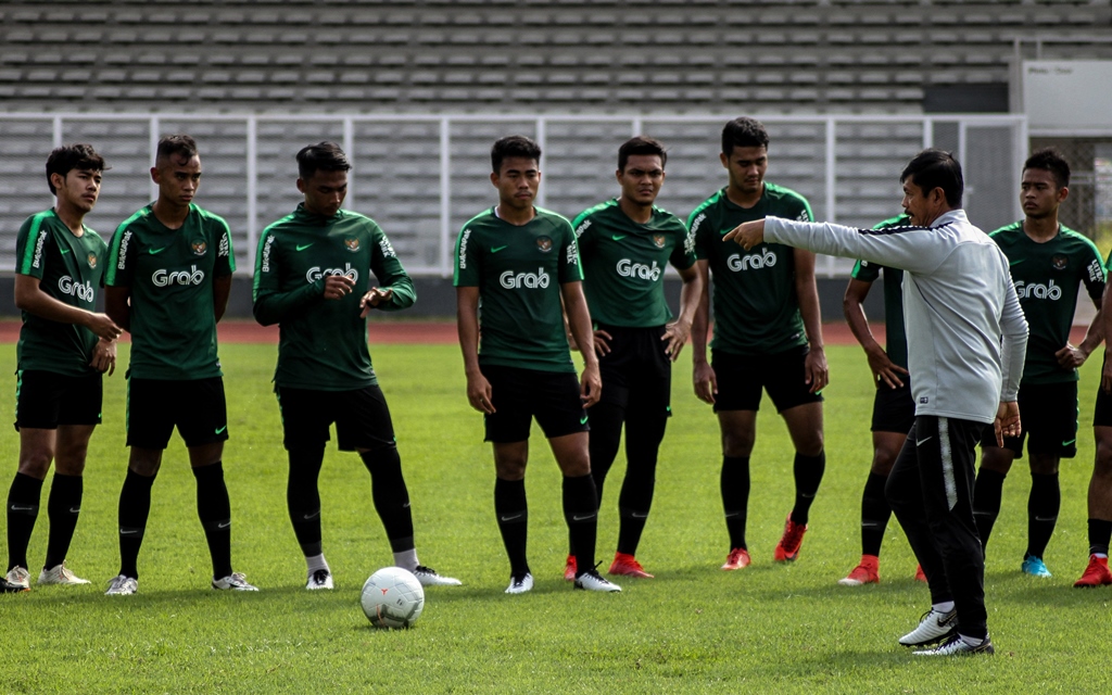 Timnas Indonesia U-22 sedang berlatih. (Foto: Antara/Putra Haryo Kurniawan)