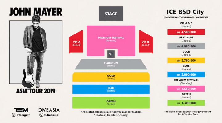 Tiket Konser John Mayer Dijual Mulai Besok, Ini Harganya