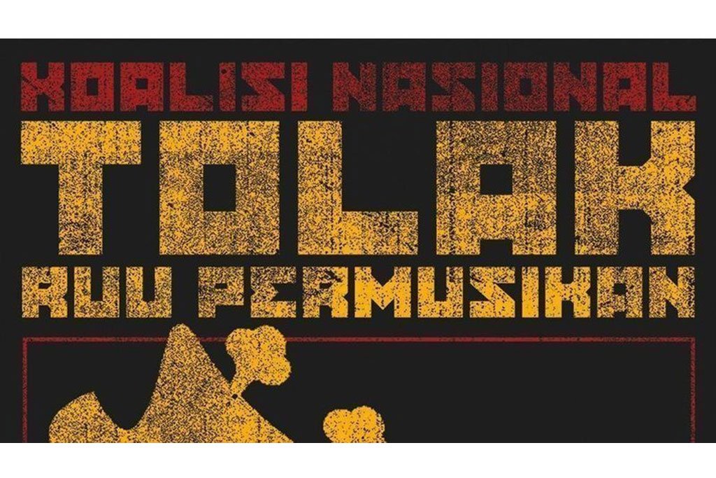 Poster Tolak RUU Permusikan yang dirilis Koalisi Nasional Tolak RUU Permusikan (Foto: Change.org Tolak RUU Permusikan)
