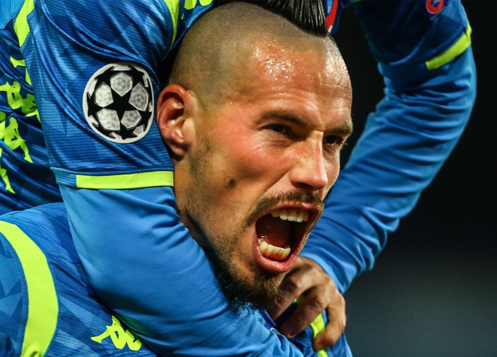 Gelandang Napoli, Marek Hamsik. (Carlo Hermann / AFP)