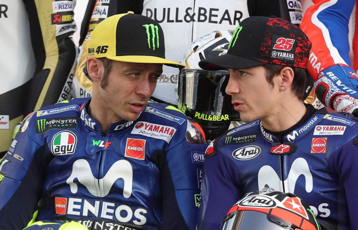 Valentino Rossi Puji Catatan Waktu Vinales pada Hari Kedua